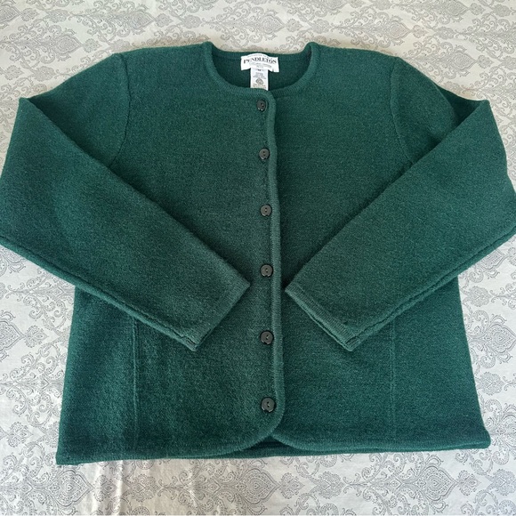 Pendleton Sweaters - Vintage PENDLETON 100% Wool Cardigan Green